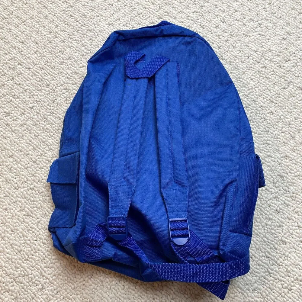 Unbranded Youth Backpack Blue Solid East Palo Alto College Fair Logo Zip School